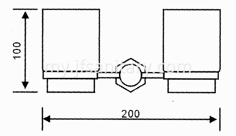 Size Of Wall Mounted Bathroom Double Cup Holder